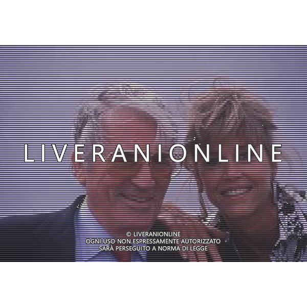 DIAP-RETROSPETTIVA GREGORY PECK ATTORE NELLA FOTO GREGORY PECK CON JANE FONDA A CANNES NELL\'ANNO 1989 AG ALDO LIVERANI SAS 