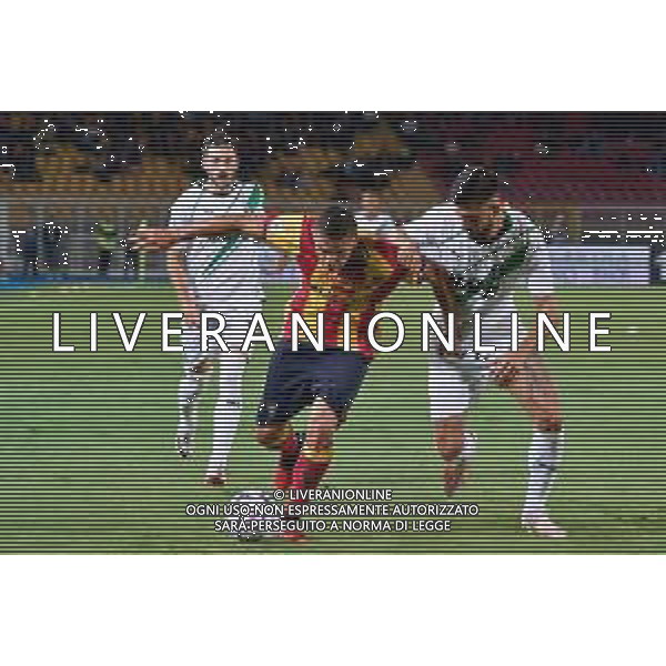 Nikola Krstovic (US Lecce) and Martin Erlic of US Sassuolo during the Italian soccer Serie A match US Lecce vs US Sassuolo on October 06, 2023 at Via del Mare Stadium in Lecce, Italy. Photo by Emmanuele Mastrodonato/ag. Aldo Liverani sas / AGENZIA ALDO LIVERANI SAS