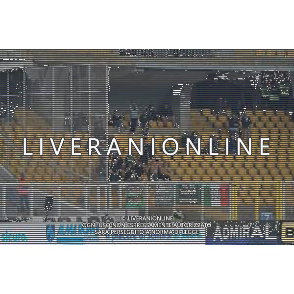 Supporters of US Sassuolo Calcio during the Italian soccer Serie A match US Lecce vs US Sassuolo on October 06, 2023 at Via del Mare Stadium in Lecce, Italy. Photo by Emmanuele Mastrodonato/ag. Aldo Liverani sas / AGENZIA ALDO LIVERANI SAS