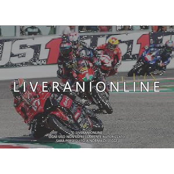 IMOLA 07 10 2023 AUTODROMO ENZO E DINO FERRARI CAMPIONATO ITALIANO VELOCITA\' GARA 1 SUPERBIKE VINCITORE LORENZO ZANETTI NELLA FOTO LORENZO ZANETTI E MICHELE PIRRO IN GARA VARIANTE BASSA ©SANNA / AGENZIA ALDO LIVERANI SAS