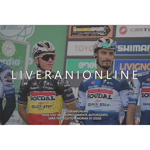 07-10-2023 Giro Di Lombardia; 2023, Soudal - Quickstep; Evenepoel, Remco; Alaphilippe, Julian; Como; ©SIROTTI / AGENZIA ALDO LIVERANI SAS