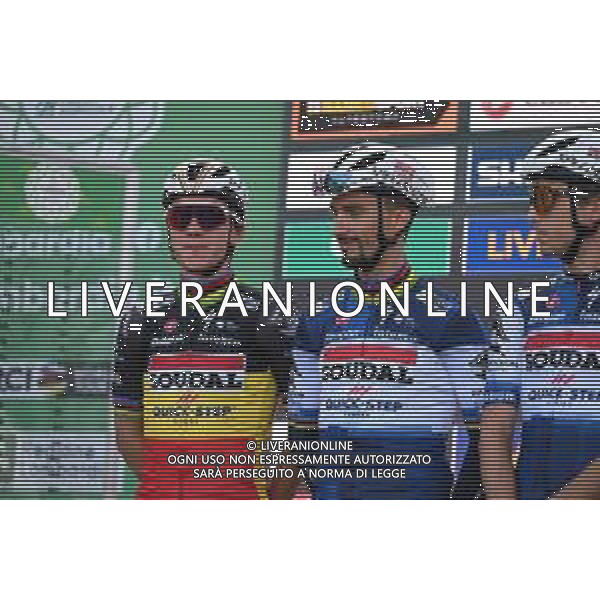 07-10-2023 Giro Di Lombardia; 2023, Soudal - Quickstep; Evenepoel, Remco; Alaphilippe, Julian; Como; ©SIROTTI / AGENZIA ALDO LIVERANI SAS