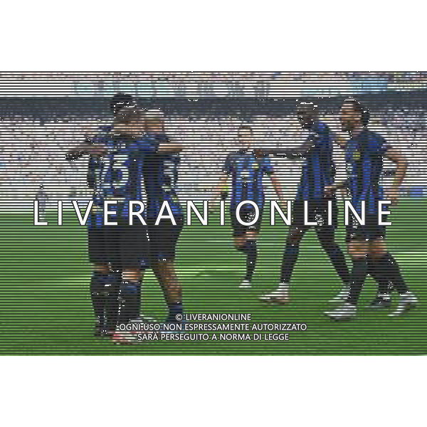 Inter vs Bologna nella foto esultanza Inter dopo il gol del 2 a 0 Milano 07-10-2023 Stadio Giuseppe Meazza - San Siro Campionato Serie A TIM - 8a giornata foto Roberto Garavaglia/ag. Aldo Liverani sas/ AGENZIA ALDO LIVERANI SAS