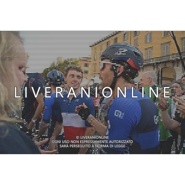 07-10-2023 Giro Di Lombardia; 2023, Groupama - Fdj; Pinot, Thibaut; Madouas, Valentin; Bergamo; ©SIROTTI / AGENZIA ALDO LIVERANI SAS