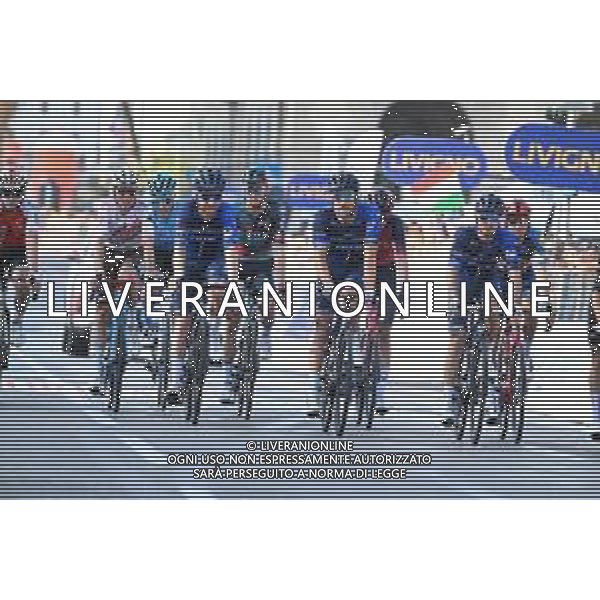 07-10-2023 Giro Di Lombardia; 2023, Groupama - Fdj; Pinot, Thibaut; Molard, Rudy; Pacher, Quentin; Bergamo; ©SIROTTI / AGENZIA ALDO LIVERANI SAS