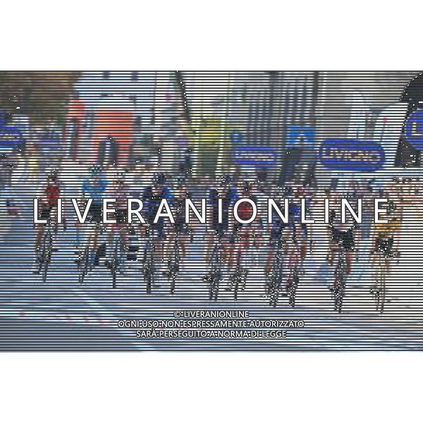 07-10-2023 Giro Di Lombardia; 2023, Groupama - Fdj; Pinot, Thibaut; Molard, Rudy; Pacher, Quentin; Bergamo; ©SIROTTI / AGENZIA ALDO LIVERANI SAS