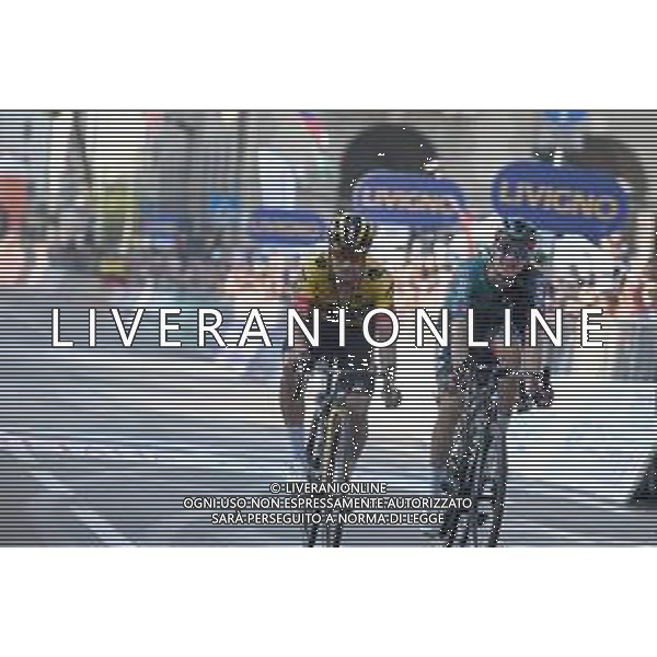 07-10-2023 Giro Di Lombardia; 2023, Bora - Hansgrohe; 2023, Jumbo - Visma; Vlasov, Aleksandr; Roglic, Primoz; Bergamo; ©SIROTTI / AGENZIA ALDO LIVERANI SAS