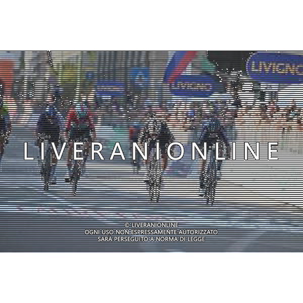 07-10-2023 Giro Di Lombardia; 2023, Soudal - Quickstep; 2023, Dsm - Firmenich; 2023, Lotto - Dstny; Evenepoel, Remco; Bardet, Romain; Kron, Andreas Lorentz; Bergamo; ©SIROTTI / AGENZIA ALDO LIVERANI SAS
