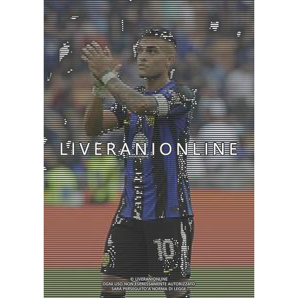 LAUTARO MARTINEZ A FINE GARA - INTER - BOLOGNA Campionato Calcio Serie A TIM 07.10.2023 ©PAOLO GIAMPIETRI / AGENZIA ALDO LIVERANI SAS