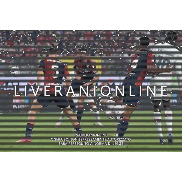 Genoa vs Milan nella foto Luka Jovic (Milan) prova il gol in rovesciata Genova 07-10-2023 Stadio Luigi Ferraris - Marassi Campionato Serie A TIM - 8a giornata foto Roberto Garavaglia/ag. Aldo Liverani sas / AGENZIA ALDO LIVERANI SAS
