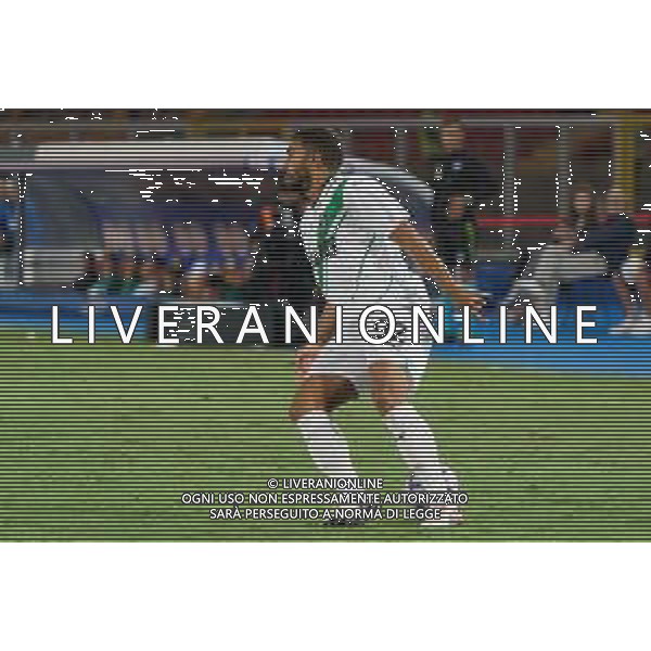Grégoire Defrel of US Sassuolo during the Italian soccer Serie A match US Lecce vs US Sassuolo on October 06, 2023 at Via del Mare Stadium in Lecce, Italy. Photo by Emmanuele Mastrodonato/ag. Aldo Liverani sas