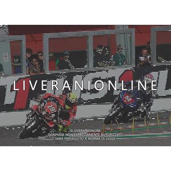 IMOLA 08 10 2023 AUTODROMO ENZO E DINO FERRARI CAMPIONATO ITALIANO VELOCITA\' SUPERBIKE GARA DUE VINTA DA ALESSANDRO DELBIANCO LORENZO ZANETTI CAMPIONE ITALIANO NELLA FOTO LUCA BERNARDI E ALESSANDRO DELBIANCO FOTO GIANNI SANNA-AG ALDO LIVERANI SAS