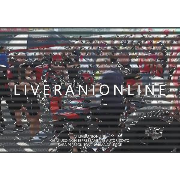 IMOLA 08 10 2023 AUTODROMO ENZO E DINO FERRARI CAMPIONATO ITALIANO VELOCITA\' SUPERBIKE GARA DUE VINTA DA ALESSANDRO DELBIANCO LORENZO ZANETTI CAMPIONE ITALIANO NELLA FOTO MICHELE PIRRO PRIMA DELLA PARTENZA FOTO GIANNI SANNA-AG ALDO LIVERANI SAS