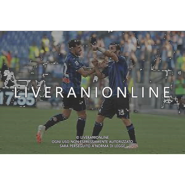 Lazio vs Atalanta - Campionato Serie A TIM - 8 giornata - Stadio Olimpico - Roma 08-10-2023 nella foto Esultanza Kolasinac e Ruggeri FOTO FEDERICO GAETANO-AG ALDO LIVERANI SAS