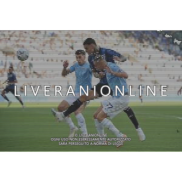 Lazio vs Atalanta - Campionato Serie A TIM - 8 giornata - Stadio Olimpico - Roma 08-10-2023 nella foto Scamacca tra Casale e Marusic FOTO FEDERICO GAETANO-AG ALDO LIVERANI SAS