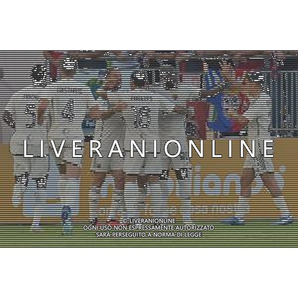 8-10-2023. Cagliari calcio-A.S. Roma. 8° giornata campionato calcio italiano Serie A 2023/2024, Stadio Unipol Domus Cagliari. Foto Salvatore Moi/Agenzia Aldo Liverani s.a.s. Nella foto: Gol ed esultanza Roma in trasferta contro il Cagliari, nello stadio Unipol Domus di Cagliari. Segna: Houssem Aouar Roma ©MOI SALVATORE / AGENZIA ALDO LIVERANI SAS