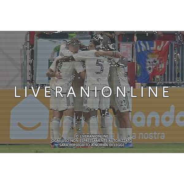 8-10-2023. Cagliari calcio-A.S. Roma. 8° giornata campionato calcio italiano Serie A 2023/2024, Stadio Unipol Domus Cagliari. Foto Salvatore Moi/Agenzia Aldo Liverani s.a.s. Nella foto: Gol ed esultanza Roma in trasferta contro il Cagliari, nello stadio Unipol Domus di Cagliari. Segna: Houssem Aouar Roma ©MOI SALVATORE / AGENZIA ALDO LIVERANI SAS