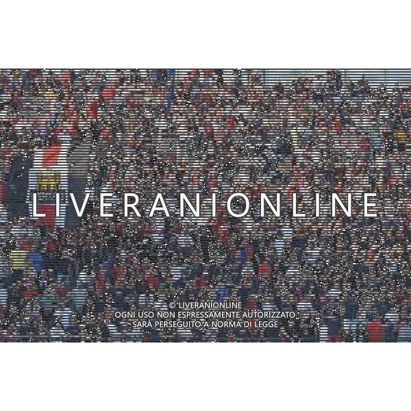8-10-2023. Cagliari calcio-A.S. Roma. 8° giornata campionato calcio italiano Serie A 2023/2024, Stadio Unipol Domus Cagliari. Foto Salvatore Moi/Agenzia Aldo Liverani s.a.s. Nella foto: Sconvolts, tifosi del Cagliari in casa, nella curva nord dello stadio Unipol Domus di Cagliari ©MOI SALVATORE / AGENZIA ALDO LIVERANI SAS