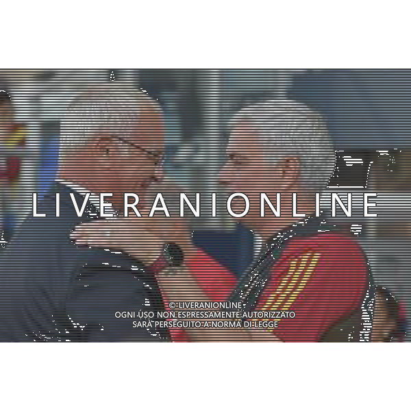 8-10-2023. Cagliari calcio-A.S. Roma. 8° giornata campionato calcio italiano Serie A 2023/2024, Stadio Unipol Domus Cagliari. Foto Salvatore Moi/Agenzia Aldo Liverani s.as. Nella foto: Claudio Ranieri allenatore Cagliari, Jose\' Mourinho allenatore Roma ©MOI SALVATORE / AGENZIA ALDO LIVERANI SAS