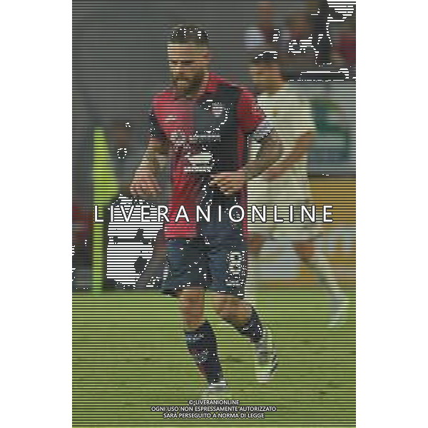 8-10-2023. Cagliari calcio-A.S. Roma. 8° giornata campionato calcio italiano Serie A 2023/2024, Stadio Unipol Domus Cagliari. Foto Salvatore Moi/Agenzia Aldo Liverani s.as. Nella foto: Gol ed esultanza del Cagliari in casa contro Roma, nello stadio Unipol Domus di Cagliari. Segna: Nahitan Nandez Cagliari su rigore