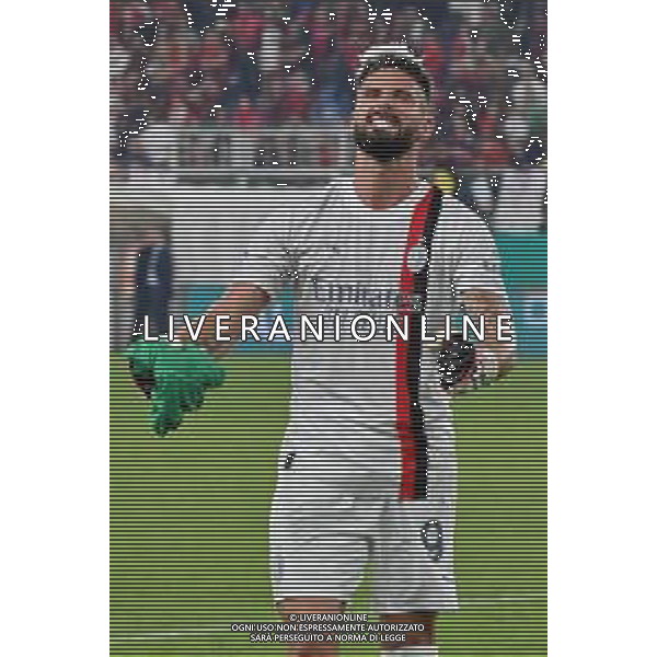 Genoa vs Milan nella foto Olivier Giroud (Milan) esultanza a fine partita Genova 07-10-2023 Stadio Luigi Ferraris - Marassi Campionato Serie A TIM - 8a giornata foto Roberto Garavaglia/ag. Aldo Liverani sas