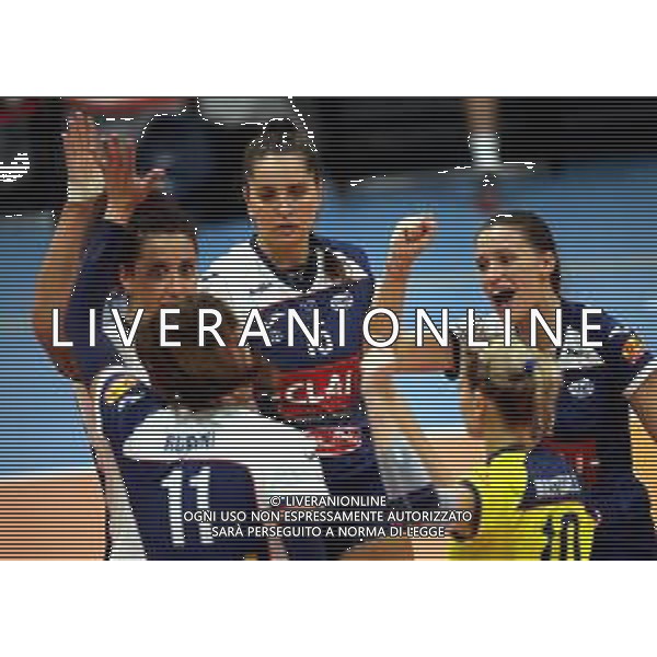 IMOLA 07 10 2023 CLAI IMOLA PALLAVOLO-RAVENNA 3-2 SERIE B1 NELLA FOTO FESTEGGIAMENTI CLAI IMOLA ©SANNA / AGENZIA ALDO LIVERANI SAS