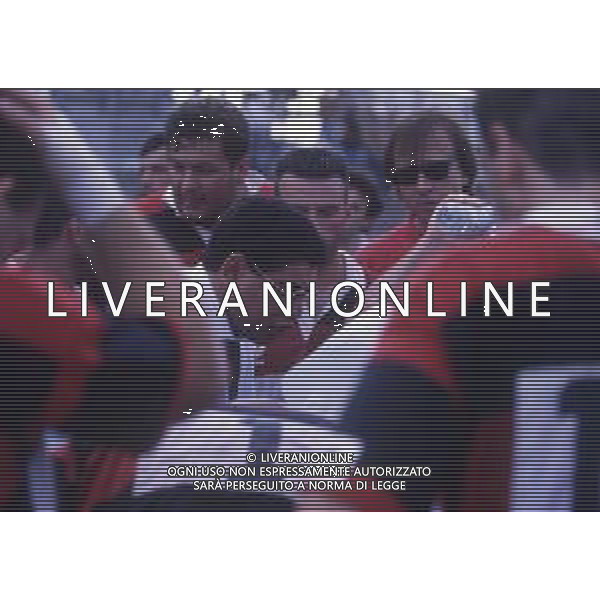 DIAP-RETROSPETTIVA MARK GORDON ELLA ALLENATORE MEDIOLANUM RUGBY NELLA FOTO MARK GORDON ELLA ALLENATORE MEDIOLANUM RUGBY NELL\'ANNO 1992-1993  AG ALDO LIVERANI SAS  