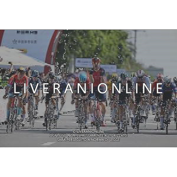 12-10-2023 Tour Of Guangxi; Tappa 01 Beihai - Beihai; 2023, Ineos Grenadiers; 2023, Bahrain - Victorious; 2023, Lotto - Dstny; 2023, Tudor; 2023, Bora - Hansgrohe; Viviani, Elia; Milan, Jonathan; De Lie, Arnaud; De Kleijn, Arvid; Bennett, Sam; Beihai; ©SIROTTI / AGENZIA ALDO LIVERANI SAS