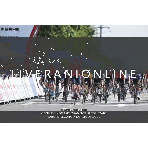 12-10-2023 Tour Of Guangxi; Tappa 01 Beihai - Beihai; 2023, Ineos Grenadiers; 2023, Bahrain - Victorious; Viviani, Elia; Milan, Jonathan; Beihai; ©SIROTTI / AGENZIA ALDO LIVERANI SAS