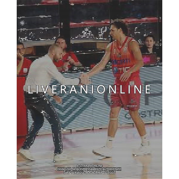 IMOLA 11 10 2023 ANDREA COSTA BASKET-VIRTUS PADOVA 76-71 SERIE B NELLA FOTO ALLENATORE DELL\'ANDREA COSTA EMANUELE DI PAOLANTONIO E LUKAS AUKSTIKALNIS ©SANNA / AGENZIA ALDO LIVERANI SAS