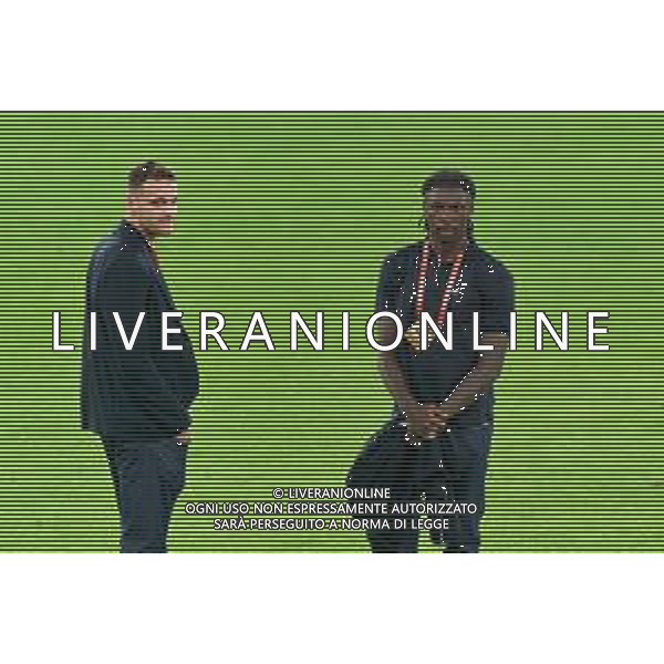 BARI, ITALY - OCTOBER 13: Federico Gatti and Moise Kean of Italy during pitch inspection at Stadio San Nicola on October 13, 2023 in Bari, Italy. (Photo by Emmanuele Mastrodonato/ag. Aldo Liverani sas)/AGENZIA ALDO LIVERANI SAS
