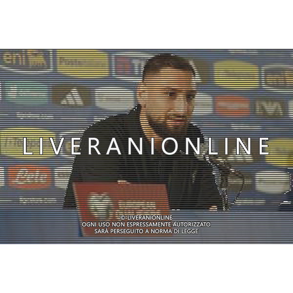 Gianluigi Donnarumma of Italy speaks with the media during a press conference at Stadio San Nicola on October 13, 2023 in Bari, Italy. (Photo by Emmanuele Mastrodonato/ag. Aldo LIverani s.a.s.)/AGENZIA ALDO LIVERANI SAS