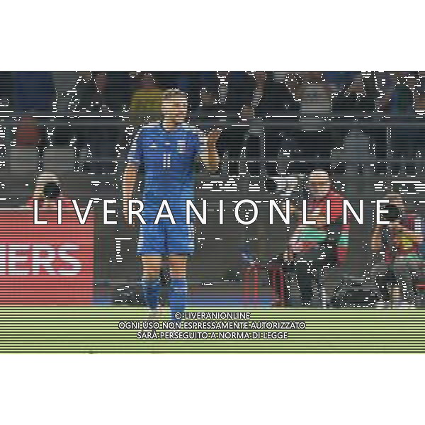 Domenico Berardi of Italy celebrates after scoring a goal during the UEFA EURO 2024 European qualifier match between Italy and Malta at Stadio San Nicola on October 14, 2023 in Bari, Italy. Photo by Emmanuele Mastrodonato/ag. Aldo Liverani sas/AGENZIA ALDO LIVERANI SAS