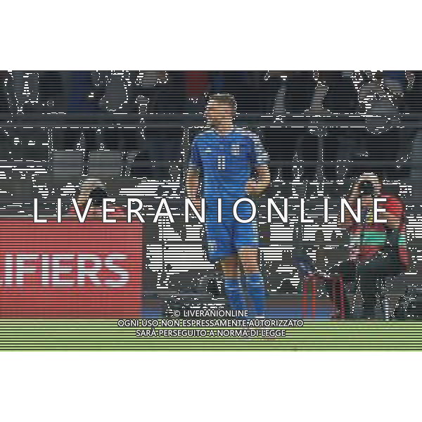 Domenico Berardi of Italy celebrates after scoring a goal during the UEFA EURO 2024 European qualifier match between Italy and Malta at Stadio San Nicola on October 14, 2023 in Bari, Italy. Photo by Emmanuele Mastrodonato/ag. Aldo Liverani sas