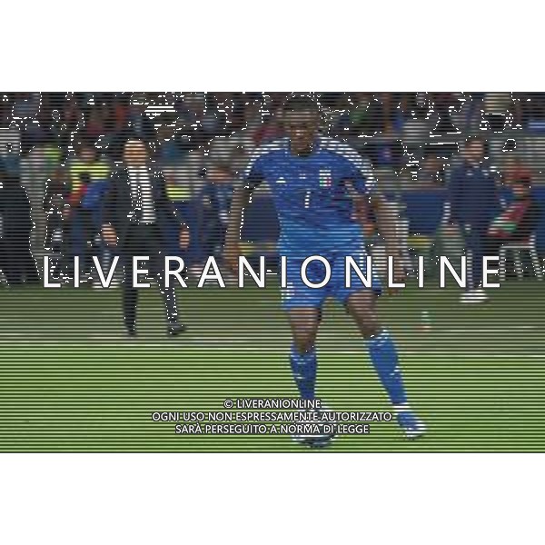 Moise Kean of Italy during the UEFA EURO 2024 European qualifier match between Italy and Malta at Stadio San Nicola on October 14, 2023 in Bari, Italy. Photo by Emmanuele Mastrodonato/ag. Aldo Liverani sas