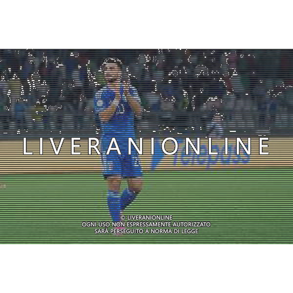 Riccardo Orsolini of Italy applauds fans during the UEFA EURO 2024 European qualifier match between Italy and Malta at Stadio San Nicola on October 14, 2023 in Bari, Italy. Photo by Emmanuele Mastrodonato/ag. Aldo Liverani sas