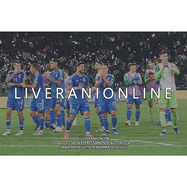 Players of Italy celebrates the victory during the UEFA EURO 2024 European qualifier match between Italy and Malta at Stadio San Nicola on October 14, 2023 in Bari, Italy. Photo by Emmanuele Mastrodonato/ag. Aldo Liverani sas