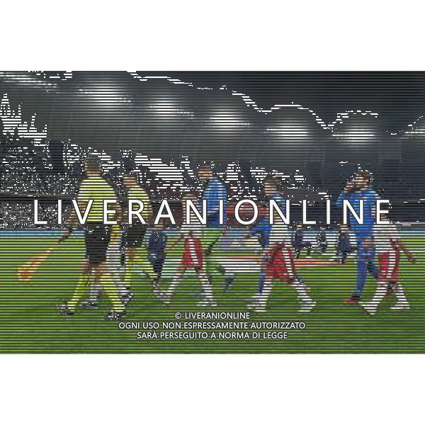 the players of Italy enter the field during the UEFA EURO 2024 European qualifier match between Italy and Malta at Stadio San Nicola on October 14, 2023 in Bari, Italy. Photo by Emmanuele Mastrodonato/ag. Aldo Liverani sas