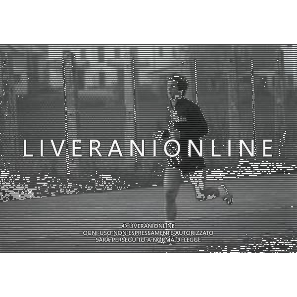NEG-RETROSPETTIVA GIANNI RIVERA CALCIATORE NELLA FOTO GIANNI RIVERA AD ASIAGO NELL\'ANNO 1975 IN ALLENAMENTO AG ALDO LIVERANI SAS 
