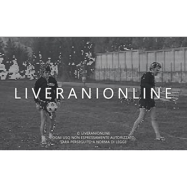 NEG-RETROSPETTIVA GIANNI RIVERA CALCIATORE NELLA FOTO GIANNI RIVERA AD ASIAGO NELL\'ANNO 1975 IN ALLENAMENTO AG ALDO LIVERANI SAS 
