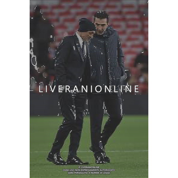 TVRG Inghilterra vs Italia nella foto Luciano Spalletti allenatore Italia SX e Gianluigi Buffon capo delegazione Italia DX parlano prima della gara Londra (ENG) 17-10-2023 Wembley Stadium Gruppo C di qualificazione a UEFA EURO 2024 foto Roberto Garavaglia/ag. Aldo Liverani sas