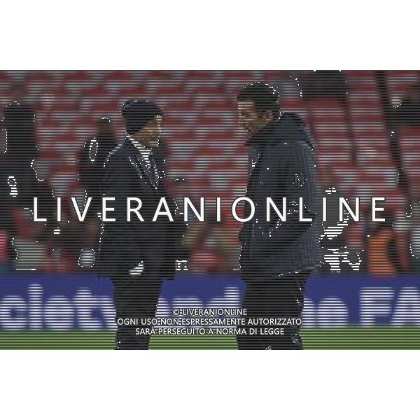 TVRG Inghilterra vs Italia nella foto Luciano Spalletti allenatore Italia SX e Gianluigi Buffon capo delegazione Italia DX parlano prima della gara Londra (ENG) 17-10-2023 Wembley Stadium Gruppo C di qualificazione a UEFA EURO 2024 foto Roberto Garavaglia/ag. Aldo Liverani sas