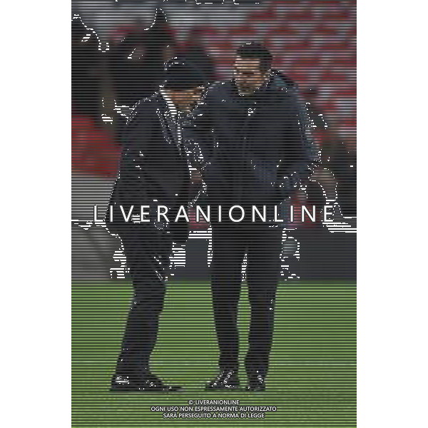 TVRG Inghilterra vs Italia nella foto Luciano Spalletti allenatore Italia SX e Gianluigi Buffon capo delegazione Italia DX parlano prima della gara Londra (ENG) 17-10-2023 Wembley Stadium Gruppo C di qualificazione a UEFA EURO 2024 foto Roberto Garavaglia/ag. Aldo Liverani sas