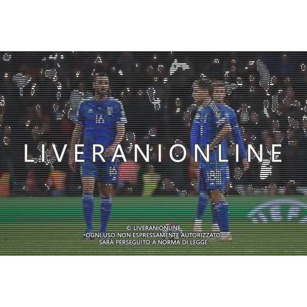 TVRG Inghilterra vs Italia nella foto delusione Italia dopo il gol subito del 3 a 1 Inghilterra Londra (ENG) 17-10-2023 Wembley Stadium Gruppo C di qualificazione a UEFA EURO 2024 foto Roberto Garavaglia/ag. Aldo Liverani sas