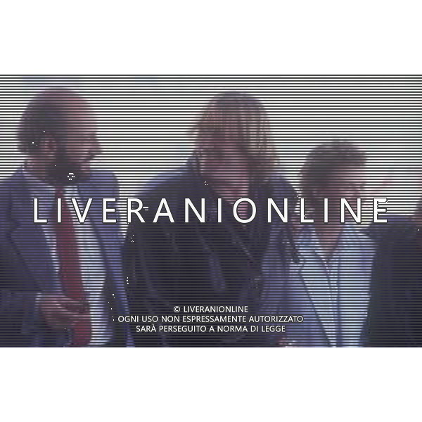 DIAP-RETROSPETTIVA GERARD DEPARDIEU ATTORE NELLA FOTO GERARD DEPARDIEU CON BERTRAND BILIER E MICHEL BLANC A CANNES NELL\'ANNO 1986 AG ALDO LIVERANI SAS