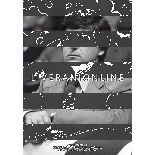 NEG-RETROSPETTIVA GIANNI RIVERA CALCIATORE NELLA FOTO GIANNI RIVERA NELL\'ANNO 1983 A MILANO AG ALDO LIVERANI SAS  