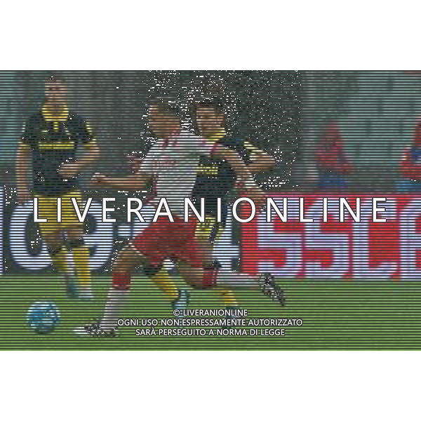 Raffaele Maiello of SSC Bari and Fabio Gerli of Modena FC during the Italian Serie B match SSC Bari vs Modena FC on October 21, 2023 at the San Nicola stadium in Bari, Italy. Photo by Emmanuele Mastrodonato/ag. Aldo Liverani sas