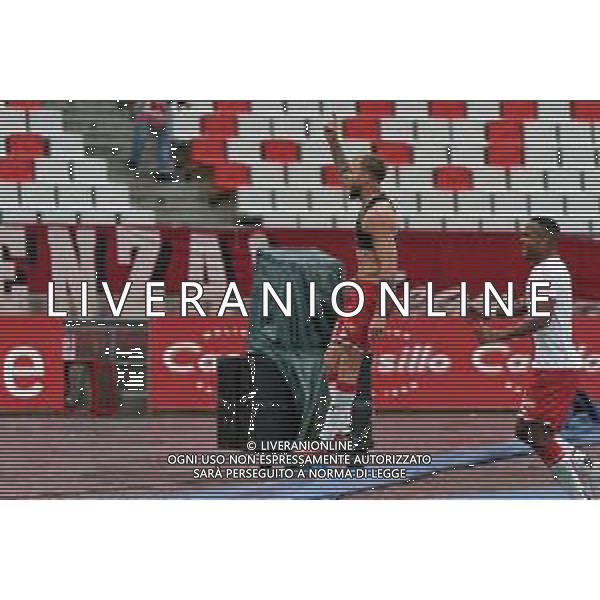 Giuseppe Sibilli of SSC Bari celebrates after scoring a goal during the Italian Serie B match SSC Bari vs Modena FC on October 21, 2023 at the San Nicola stadium in Bari, Italy. Photo by Emmanuele Mastrodonato/ag. Aldo Liverani sas