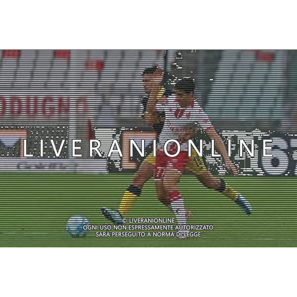 Gregorio Morachioli of SSC Bari and Fabio Gerli of Modena FC during the Italian Serie B match SSC Bari vs Modena FC on October 21, 2023 at the San Nicola stadium in Bari, Italy. Photo by Emmanuele Mastrodonato/ag. Aldo Liverani sas