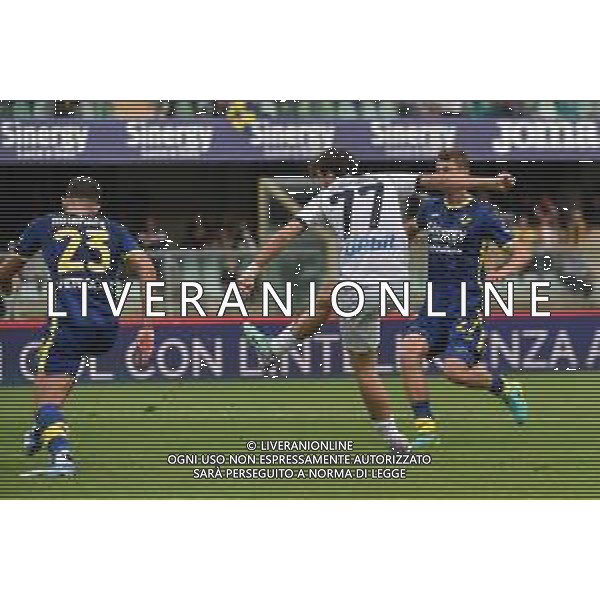 TVRG Hellas Verona vs Napoli nella foto Khvicha Kvaratskhelia (Napoli) segna il gol del 3 a 0 Verona 21-10-2023 Stadio Marcantonio Bentegodi Campionato Serie A TIM - 9a giornata foto Roberto Garavaglia/ag. Aldo Liverani sas